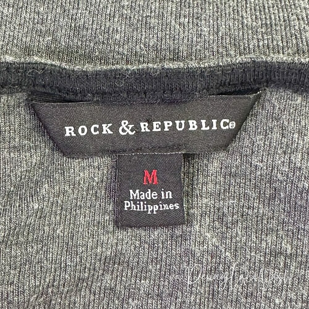 Rock & Republic Colorblock Tank Top Medium M Gray/Black - Picture 3 of 7